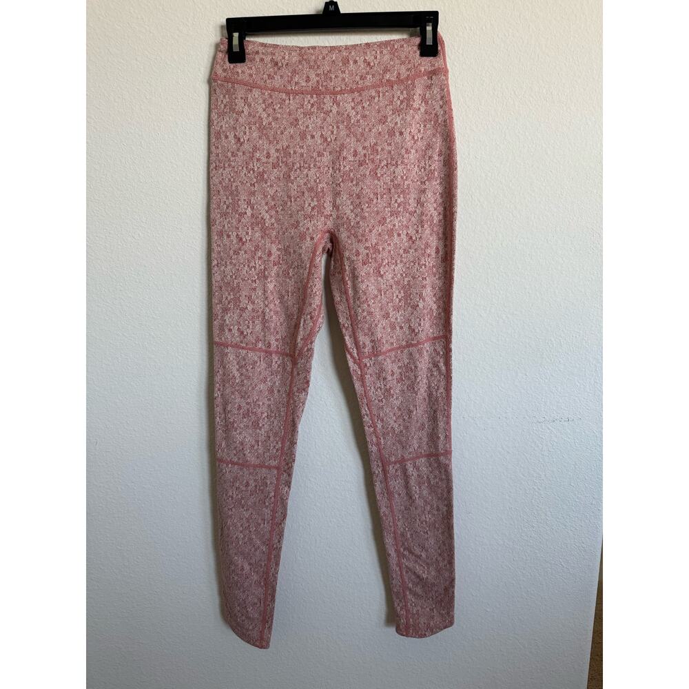 Gymshark workout Textured Leggings pink white pattern Women’s size Medium